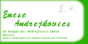 emese andrejkovics business card